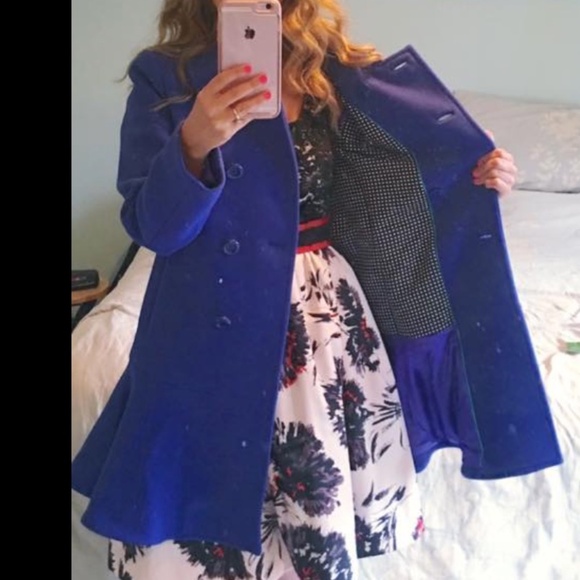 SOLD🌟Host Pick🌟 Kate Spade's Hope Coat with Peplum Hem Size S - Picture 3 of 12